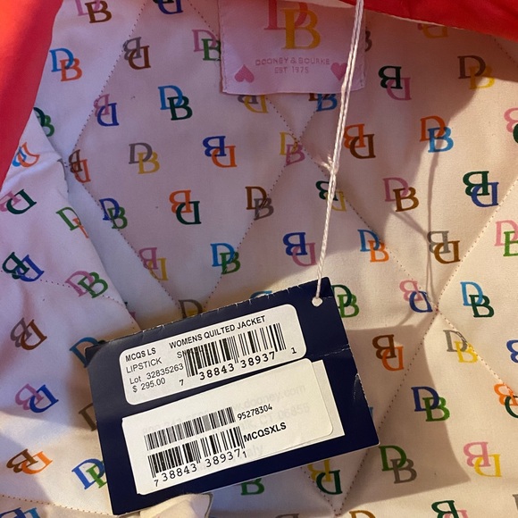Rare Dooney & Bourke Quilted Coat RAINBOW MONOGRAM “IT” COLLECTION Y2K NWT PINK - Picture 11 of 13